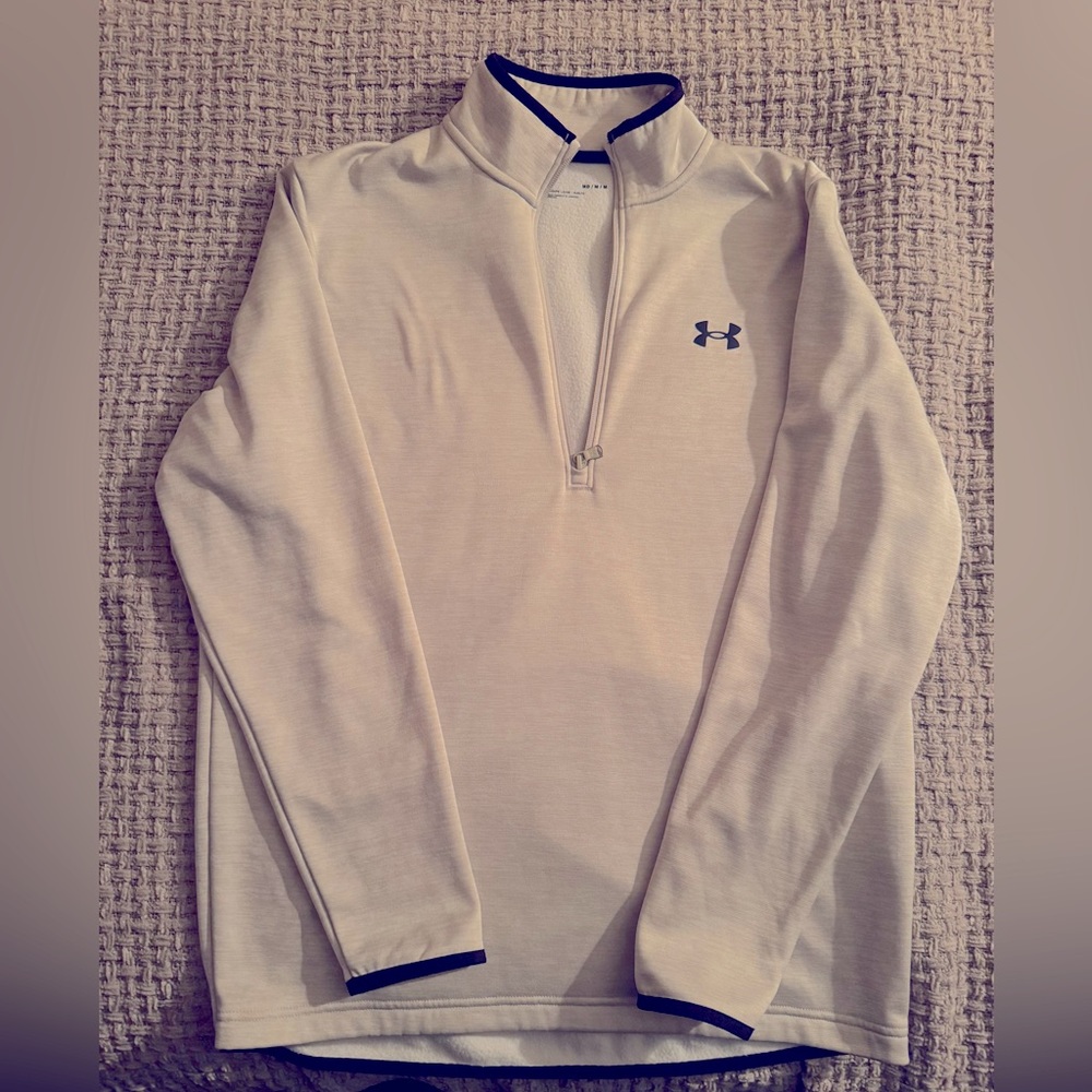 Under Armour 1/4 Zip Oatmeal - Medium Loose